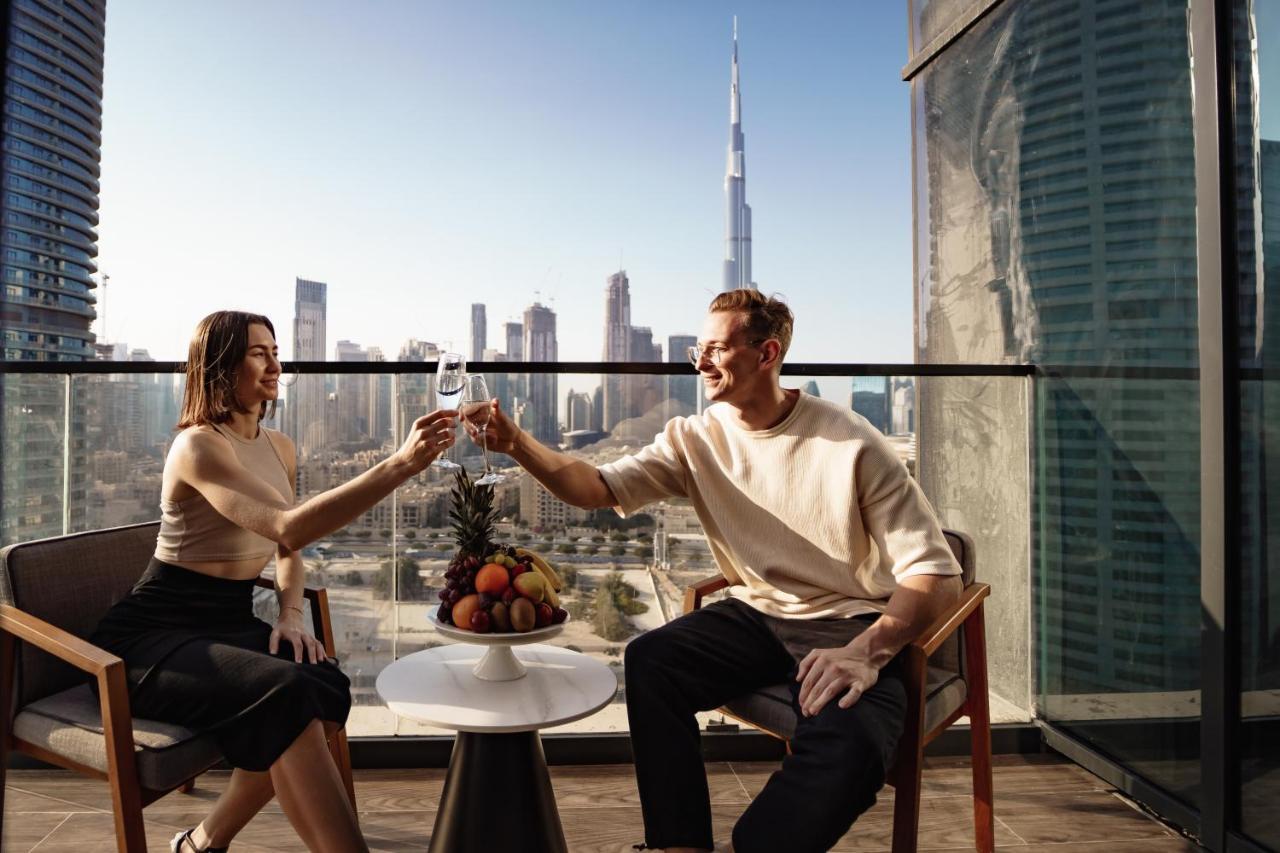 Luxe Kamer met Kingsize Bed en Balkon - Uitzicht op Burj Khalifa