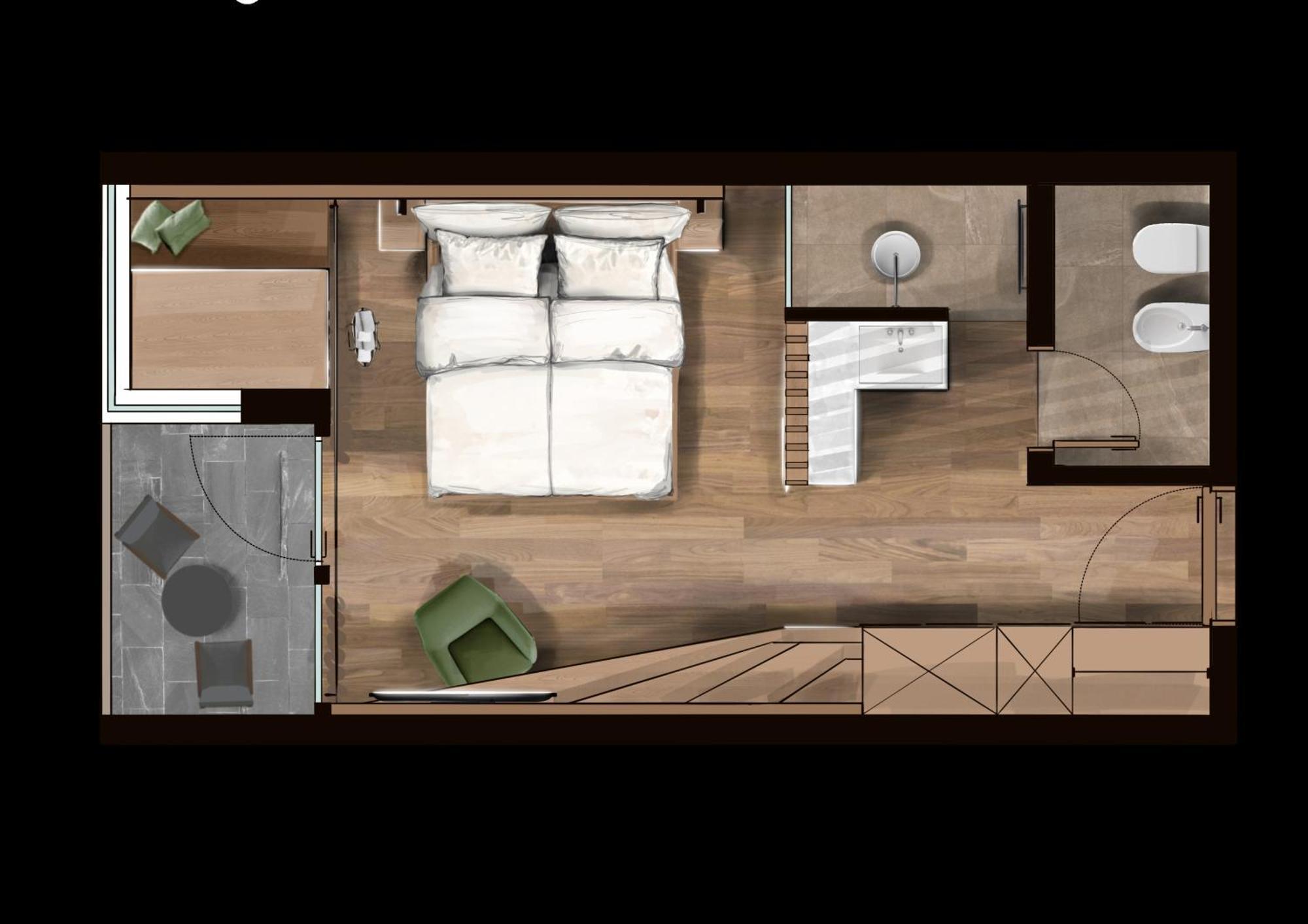 Standaard Tweepersoonskamer met 1 of 2 Bedden en Balkon