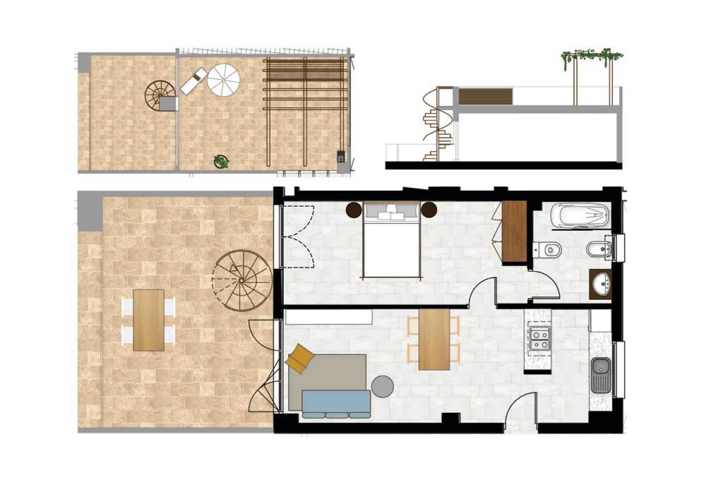 Apartamento de 1 dormitorio - Ático