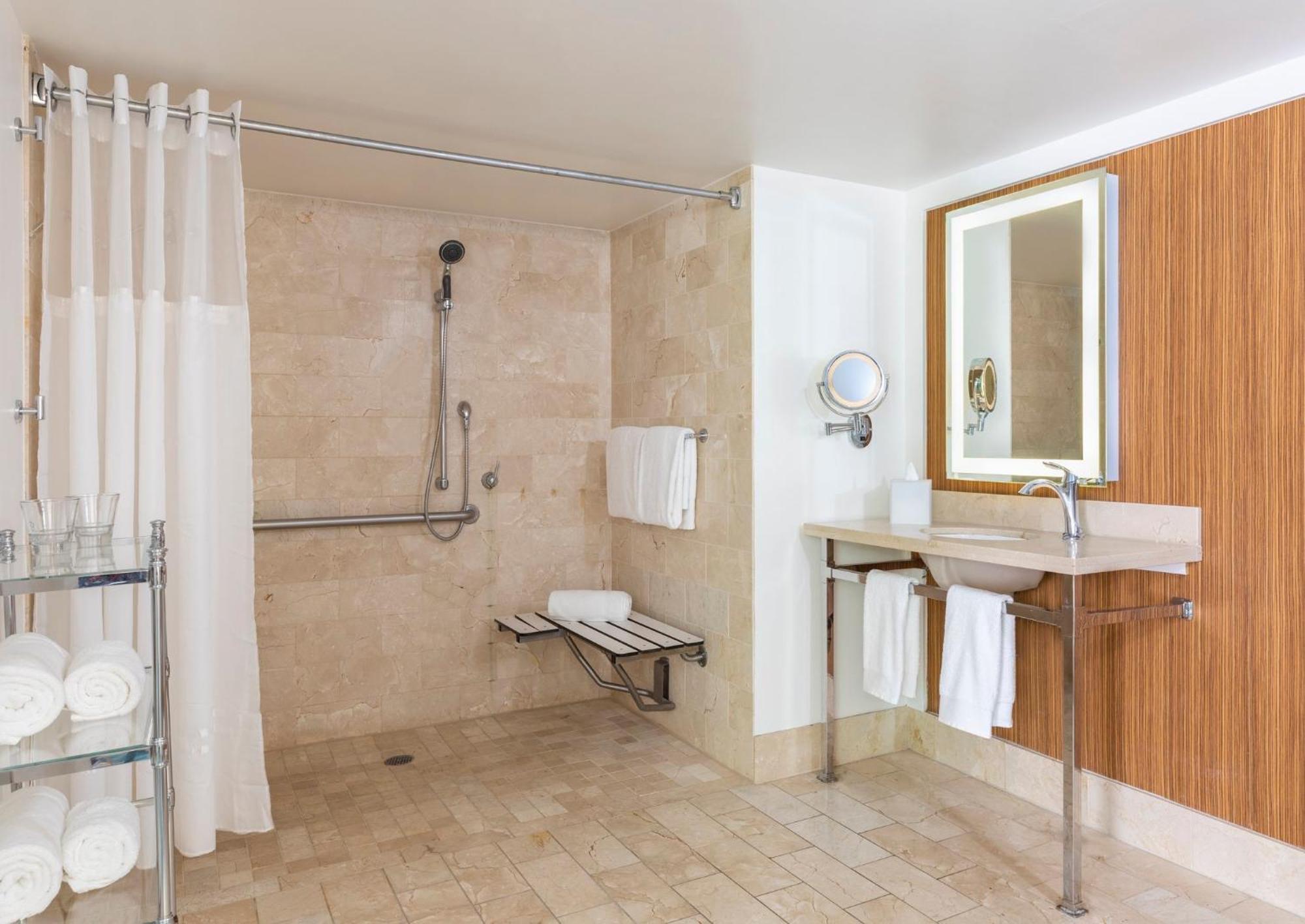 Standard King Room with Mobility Accessible Roll-In Shower