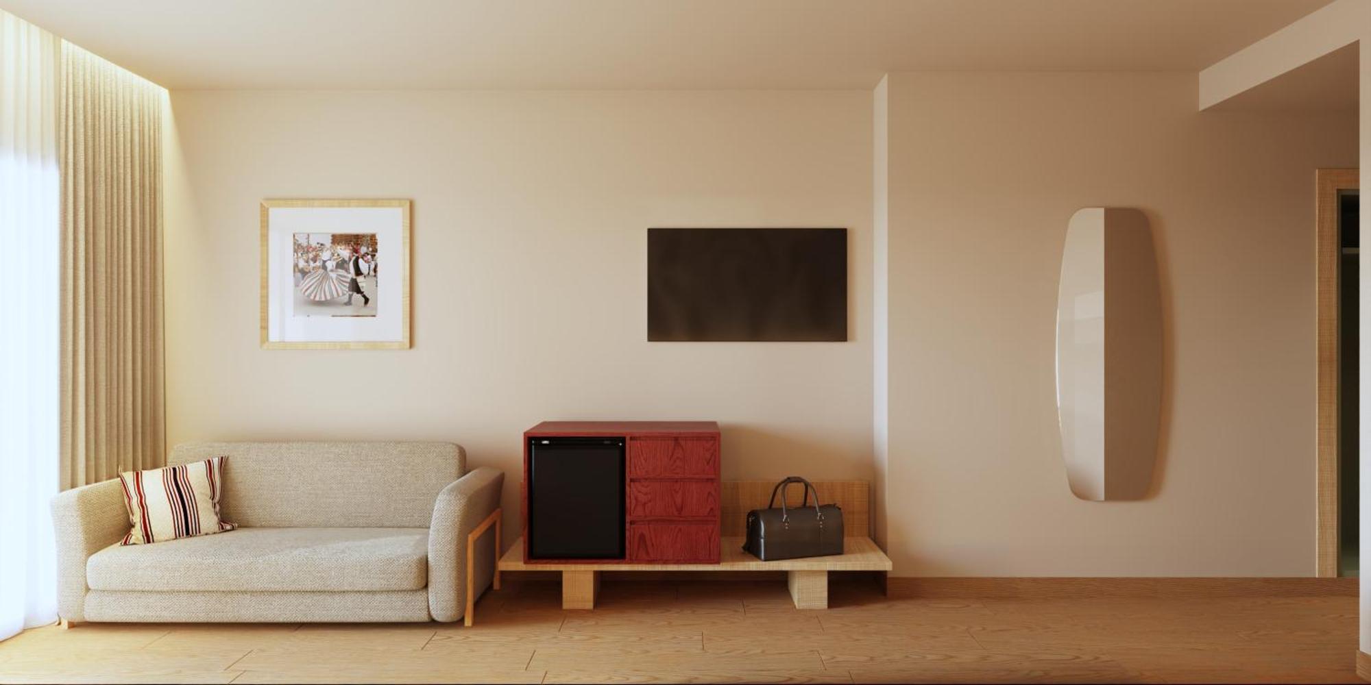 1 King Bed Sofa Bed Single Room