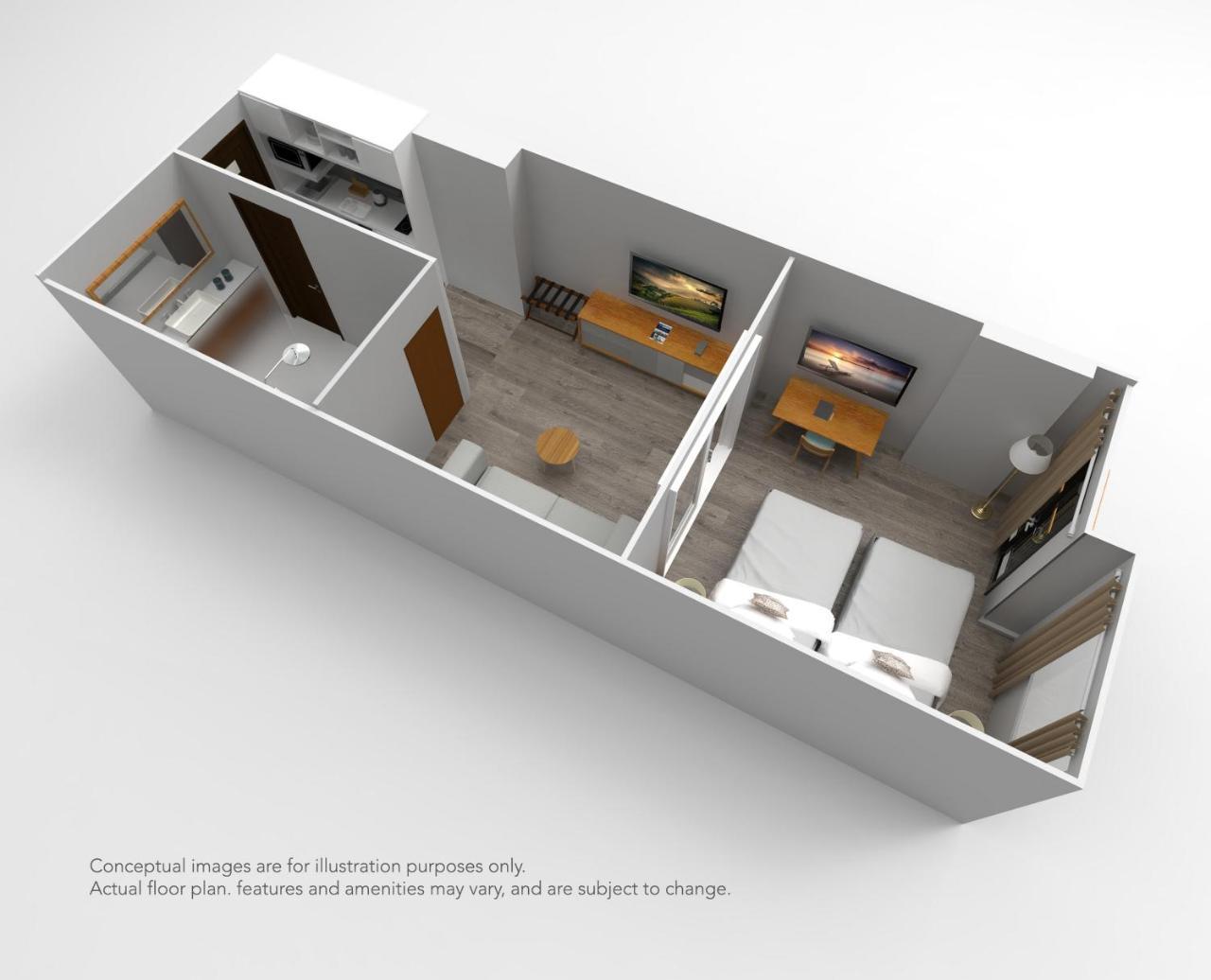 Executive Studio with Sofa Bed and Fully Equipped Kitchenette