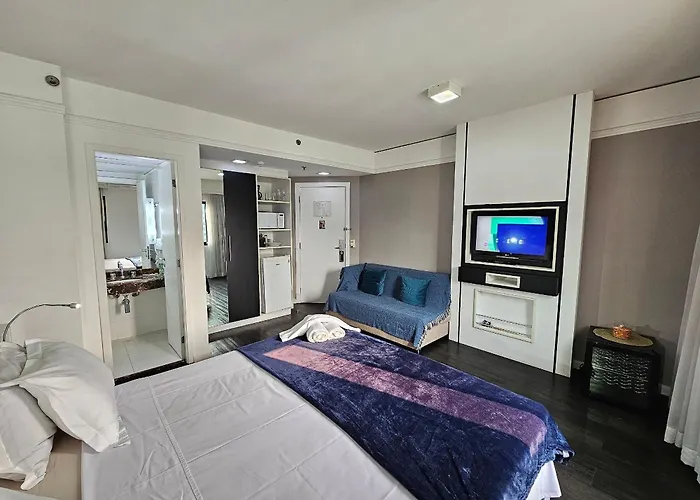 Hotel do aeroporto: Flat Hotel av Macuco São Paulo Ibirapuera UH-2710