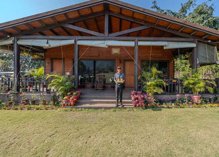 Villa: Saffronstays Timber Crest - 2-Cottage Retreat In Dehradun With Mountain Views, Lawn And Fire Pit