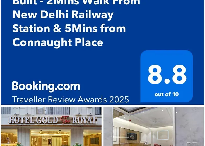 Newly Built Gold The Royal With Rooftop Restaurant - 2Mins Walk From New Delhi Rail Station & 5Mins From Connaught Place